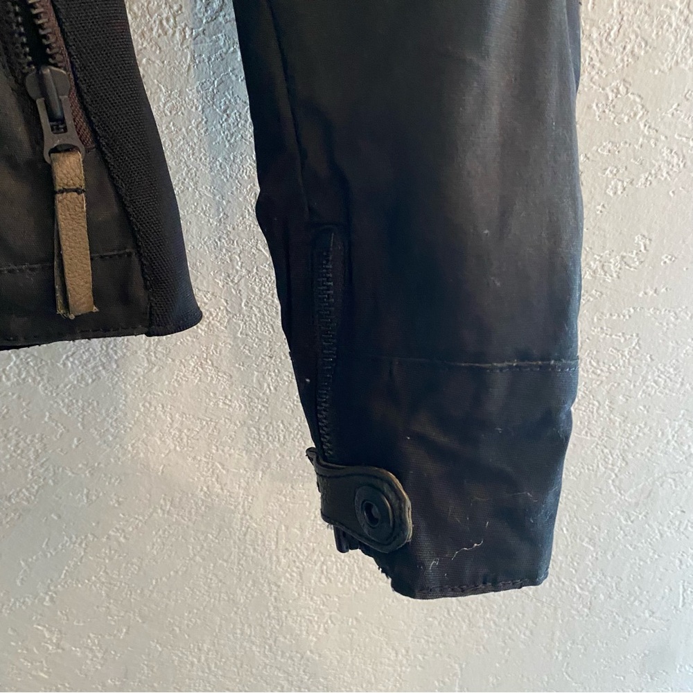 ICON Black and tan Motorcycle Jacket women’s small - Picture 12 of 16